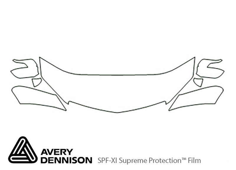 rdx Avery Dennison Clear Bra Hood Precut PPF Diagram