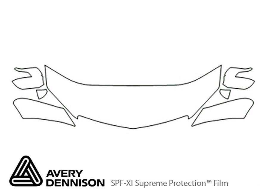 rdx Avery Dennison Clear Bra Hood Precut PPF Diagram