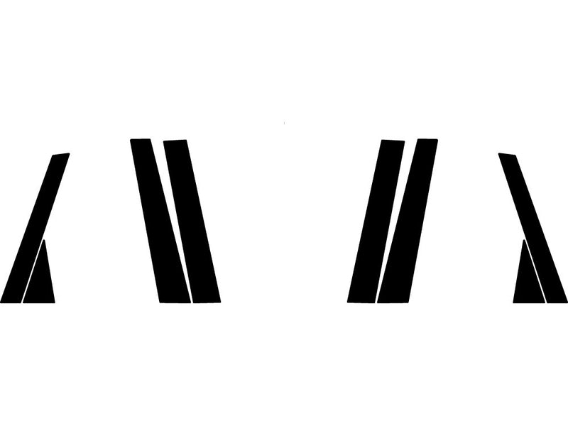 acura rdx 2007-2012 Matte Black Pillar Trim Diagram
