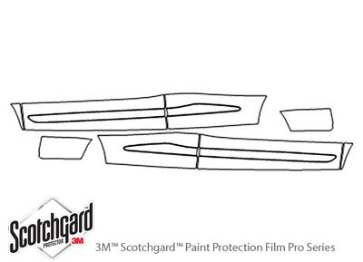 rdx 3M Clear Bra Door Cup Precut PPF Diagram