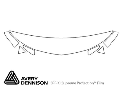 rdx Avery Dennison Clear Bra Hood Precut PPF Diagram