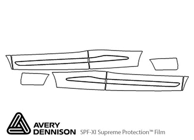 rdx Avery Dennison Clear Bra Door Cup Precut PPF Diagram
