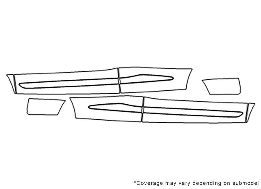 rdx 3M Clear Bra Door Cup Precut PPF Diagram