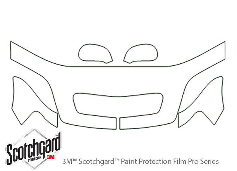rl 3M Clear Bra Hood Precut PPF Diagram