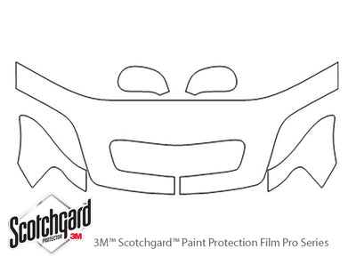 rl 3M Clear Bra Hood Precut PPF Diagram