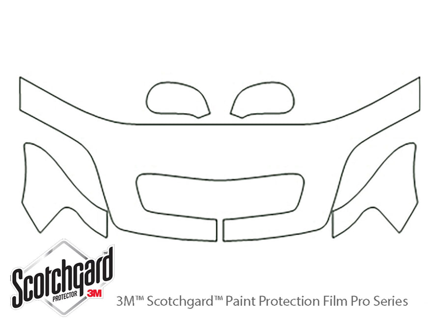 rl 3M Clear Bra Hood Precut PPF Diagram