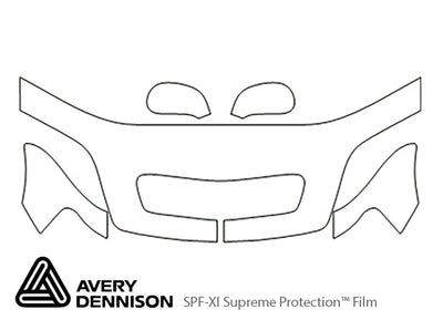 rl Avery Dennison Clear Bra Hood Precut PPF Diagram