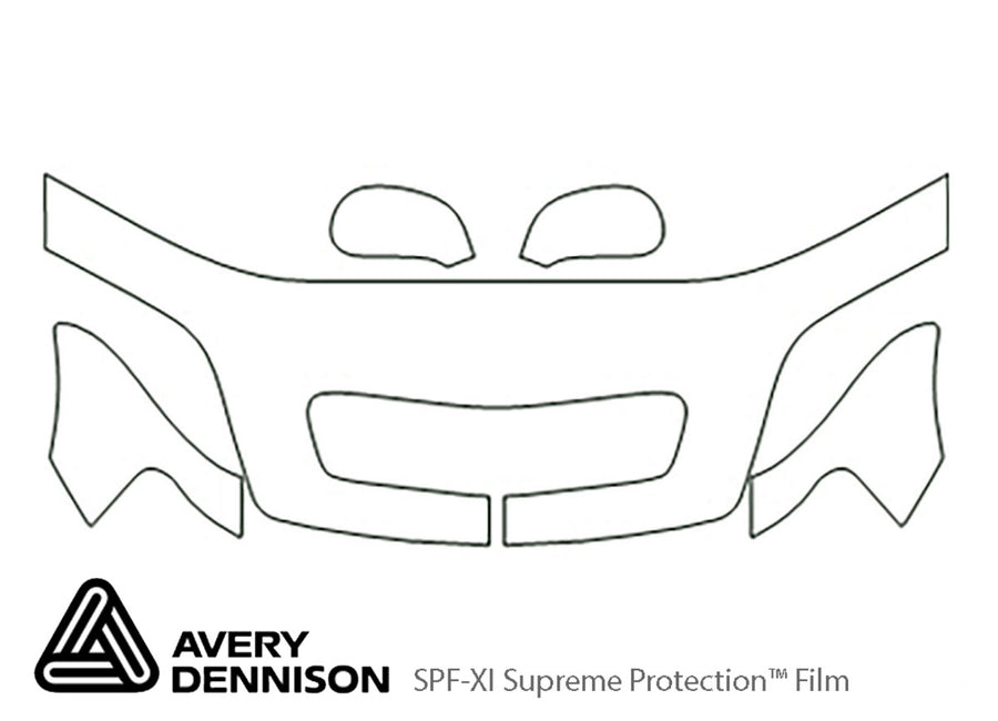 rl Avery Dennison Clear Bra Hood Precut PPF Diagram