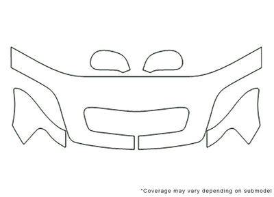 rl Avery Dennison Clear Bra Hood Precut PPF Diagram
