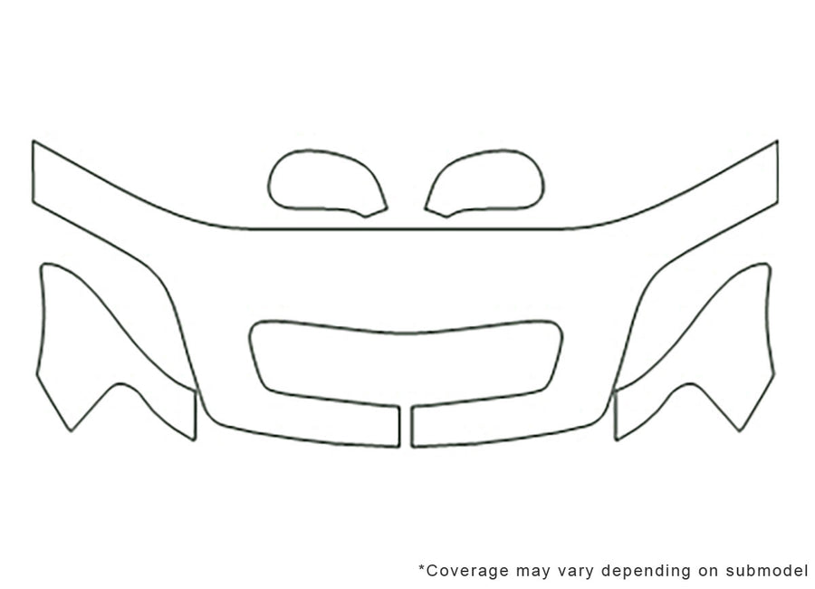 rl Avery Dennison Clear Bra Hood Precut PPF Diagram