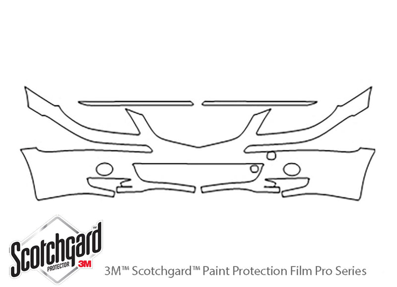rl 3M Clear Bra Bumper Precut PPF Diagram