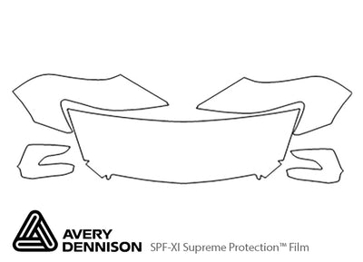 rl Avery Dennison Clear Bra Hood Precut PPF Diagram
