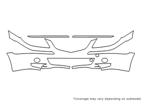 rl 3M Clear Bra Bumper Precut PPF Diagram