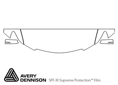 rlx Avery Dennison Clear Bra Hood Precut PPF Diagram