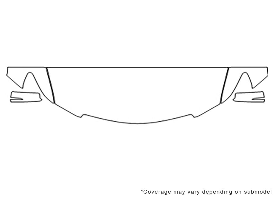 rlx Avery Dennison Clear Bra Hood Precut PPF Diagram