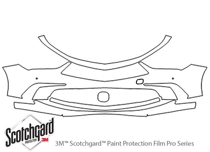 rlx 3M Clear Bra Bumper Precut PPF Diagram