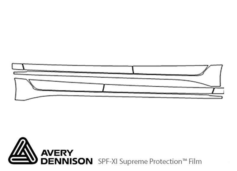 rlx Avery Dennison Clear Bra Door Cup Precut PPF Diagram