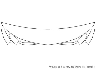 rlx Avery Dennison Clear Bra Hood Precut PPF Diagram