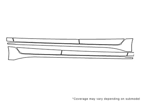 rlx Avery Dennison Clear Bra Door Cup Precut PPF Diagram