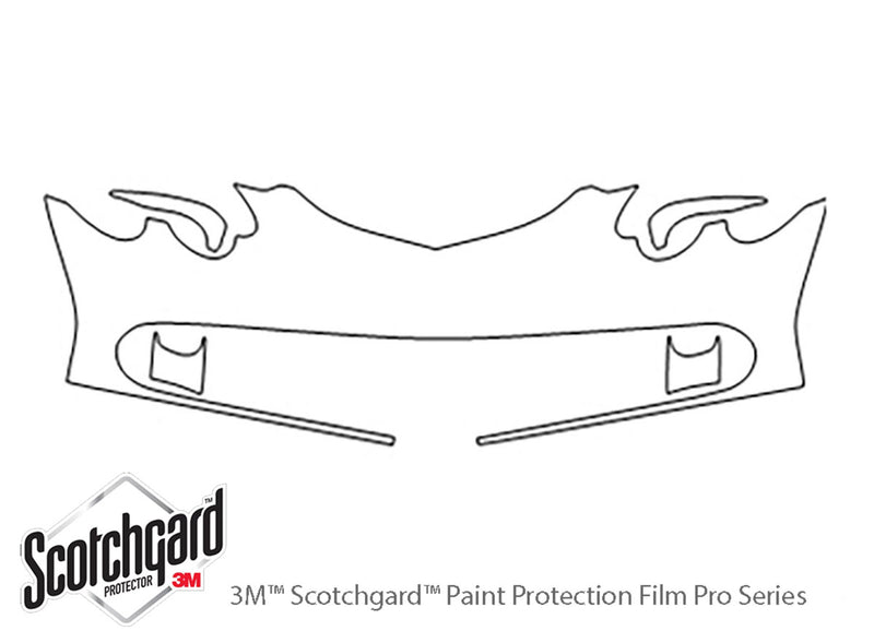 rsx 3M Clear Bra Bumper Precut PPF Diagram