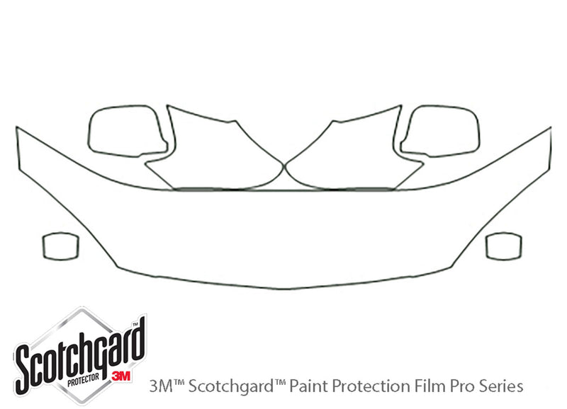 rsx 3M Clear Bra Hood Precut PPF Diagram
