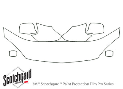 rsx 3M Clear Bra Hood Precut PPF Diagram