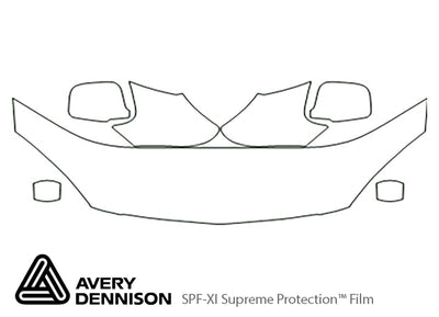 rsx Avery Dennison Clear Bra Hood Precut PPF Diagram