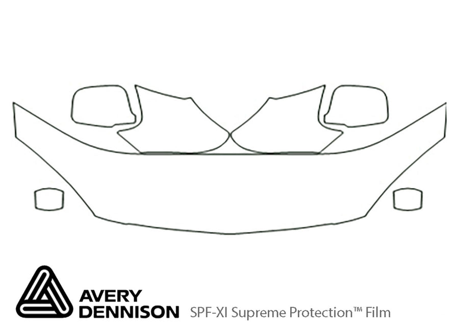 rsx Avery Dennison Clear Bra Hood Precut PPF Diagram