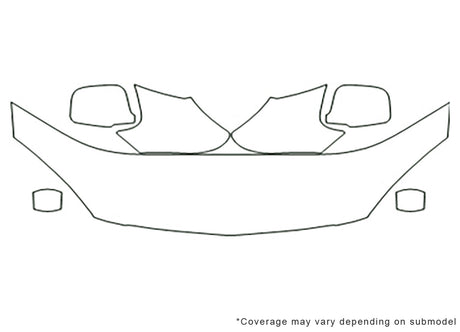 rsx Avery Dennison Clear Bra Hood Precut PPF Diagram
