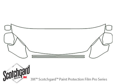 rsx 3M Clear Bra Hood Precut PPF Diagram