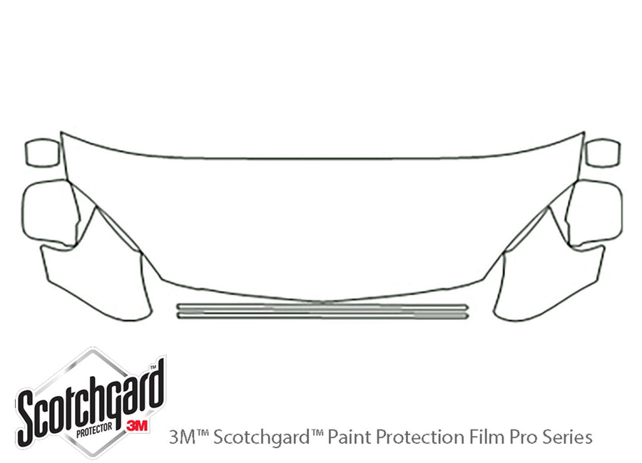 rsx 3M Clear Bra Hood Precut PPF Diagram