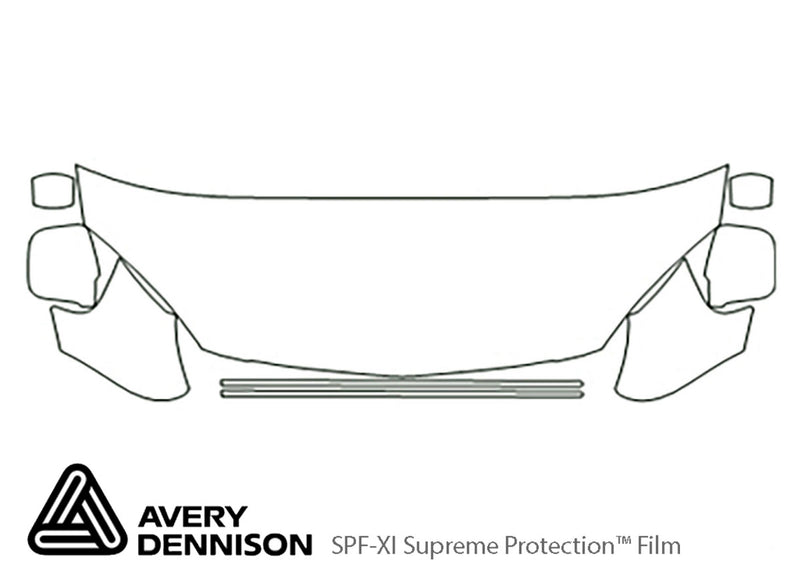 rsx Avery Dennison Clear Bra Hood Precut PPF Diagram