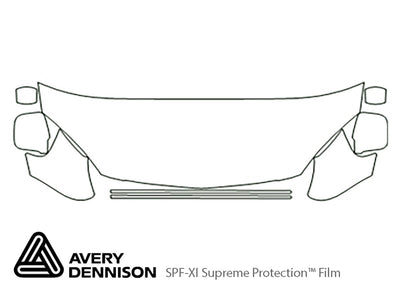 rsx Avery Dennison Clear Bra Hood Precut PPF Diagram