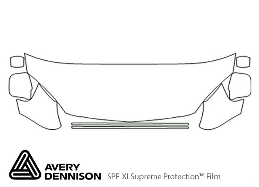 rsx Avery Dennison Clear Bra Hood Precut PPF Diagram