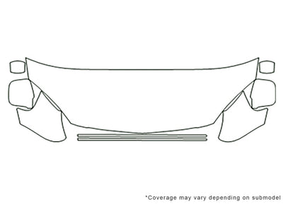 rsx Avery Dennison Clear Bra Hood Precut PPF Diagram