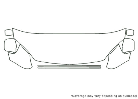 rsx Avery Dennison Clear Bra Hood Precut PPF Diagram
