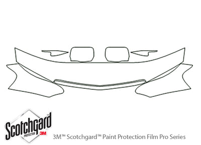 tl 3M Clear Bra Hood Precut PPF Diagram