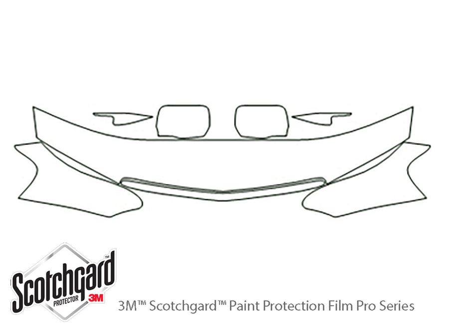tl 3M Clear Bra Hood Precut PPF Diagram