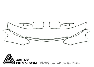 tl Avery Dennison Clear Bra Hood Precut PPF Diagram