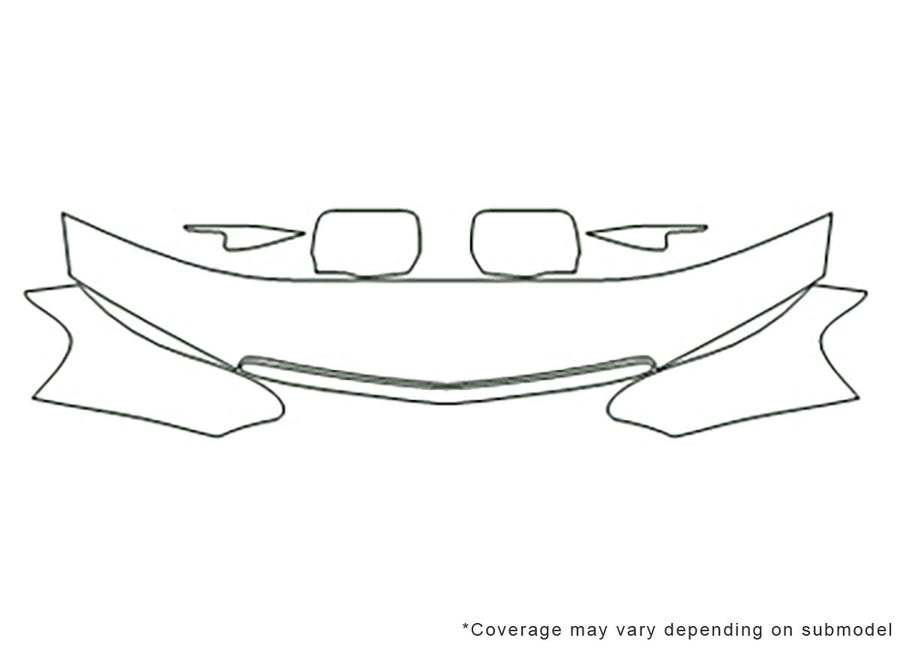 tl 3M Clear Bra Hood Precut PPF Diagram