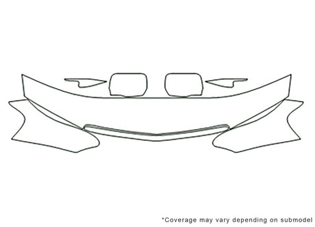 tl Avery Dennison Clear Bra Hood Precut PPF Diagram