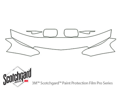 tl 3M Clear Bra Hood Precut PPF Diagram