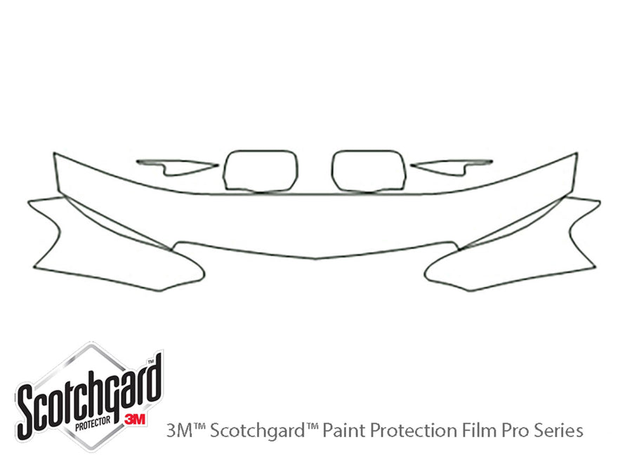 tl 3M Clear Bra Hood Precut PPF Diagram
