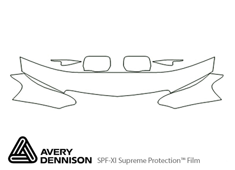 tl Avery Dennison Clear Bra Hood Precut PPF Diagram
