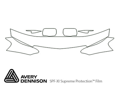 tl Avery Dennison Clear Bra Hood Precut PPF Diagram
