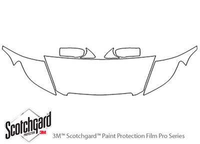 tl 3M Clear Bra Hood Precut PPF Diagram