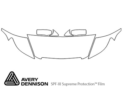 tl Avery Dennison Clear Bra Hood Precut PPF Diagram