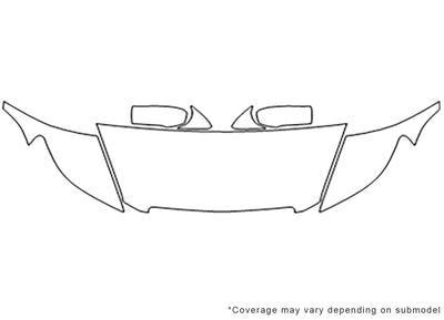 tl 3M Clear Bra Hood Precut PPF Diagram