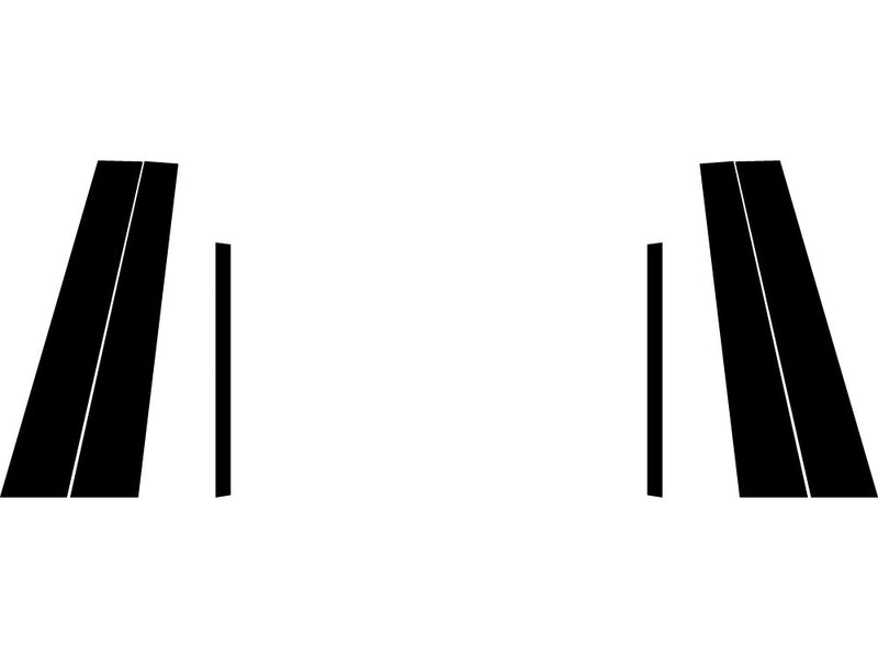 acura tl 2004-2008 Matte Black Pillar Trim Diagram
