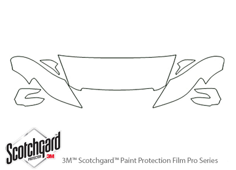 tl 3M Clear Bra Hood Precut PPF Diagram